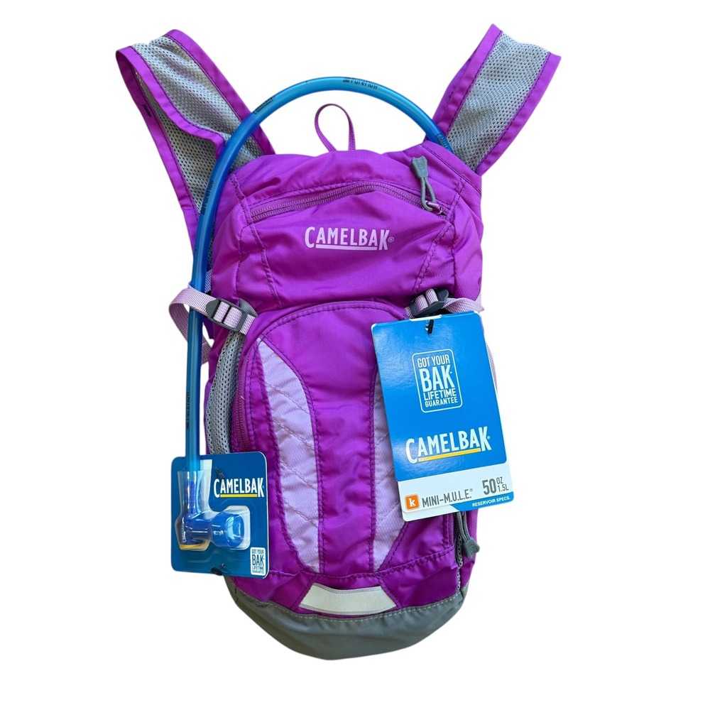 CamelBak Mini-M.U.L.E. Kids Hydration Pack 50oz 1.5L Purple Lavender NEW